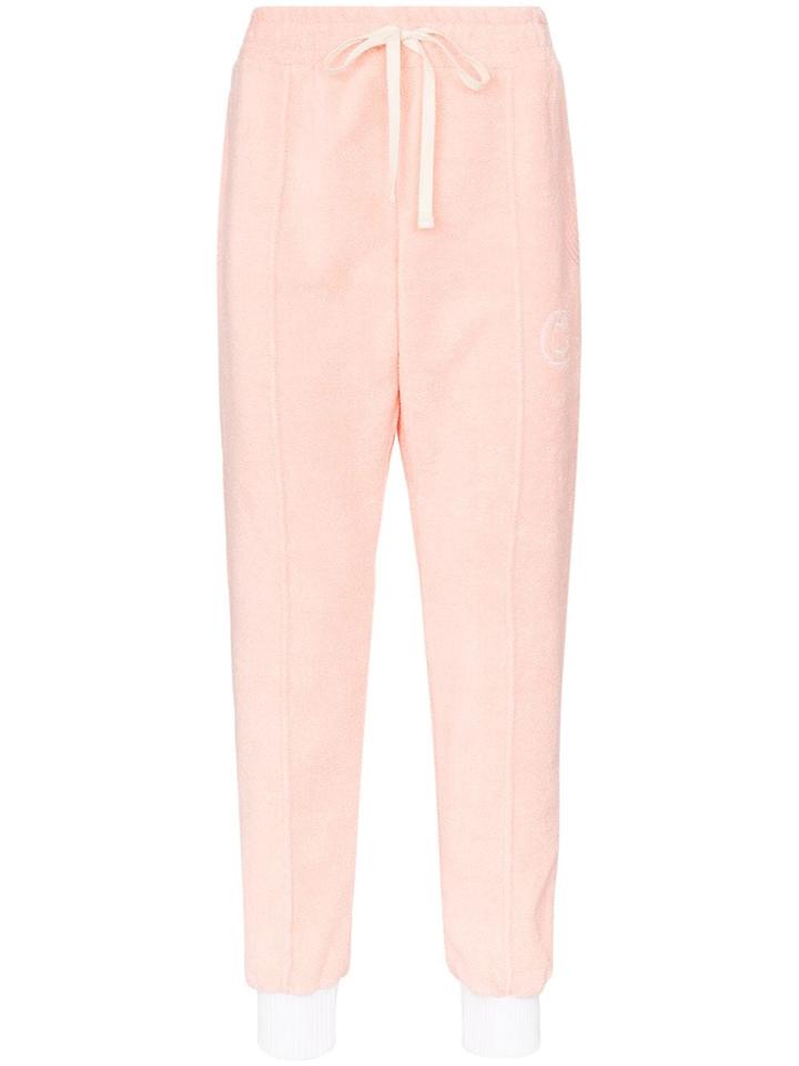 Casablanca Terry Fleecy Cotton Track Pants - Pink