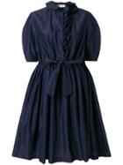 Lanvin Frill Trim Buttoned Dress - Blue