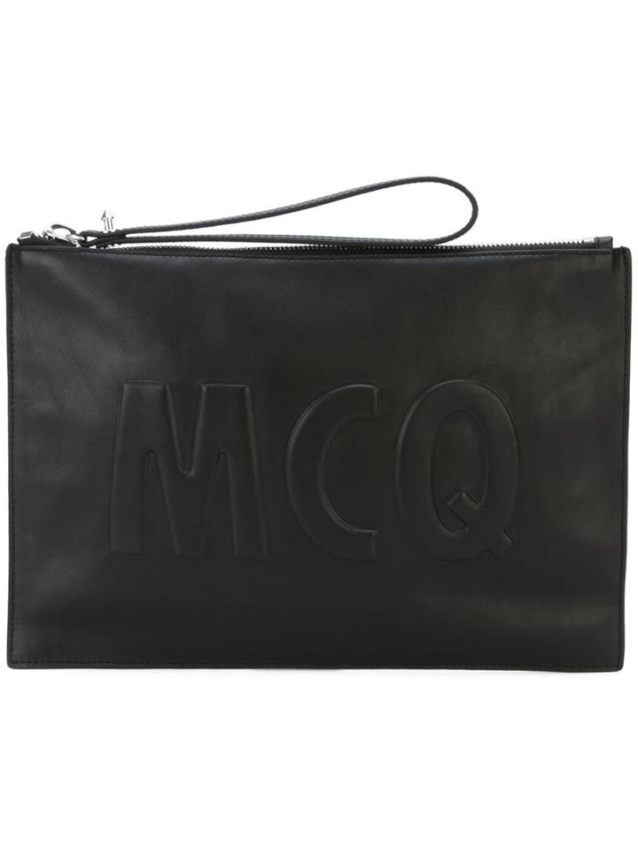 Mcq Alexander Mcqueen Oversized Mcq Logo Clutch, Women's, Black
