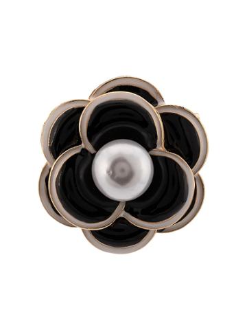 Edward Achour Paris Flower-shaped Brooch - Black