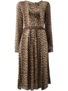 P.a.r.o.s.h. Animal Print Dress, Women's, Size: Medium, Brown, Silk