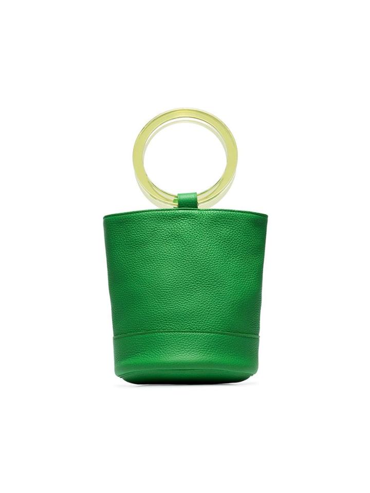 Simon Miller Lime Green Bonsai 20 Bracelet Handle Leather Bucket Bag