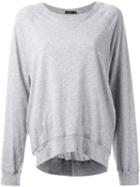 Bassike Curved Hem Sweatshirt, Women's, Size: Xs, Grey, Organic Cotton
