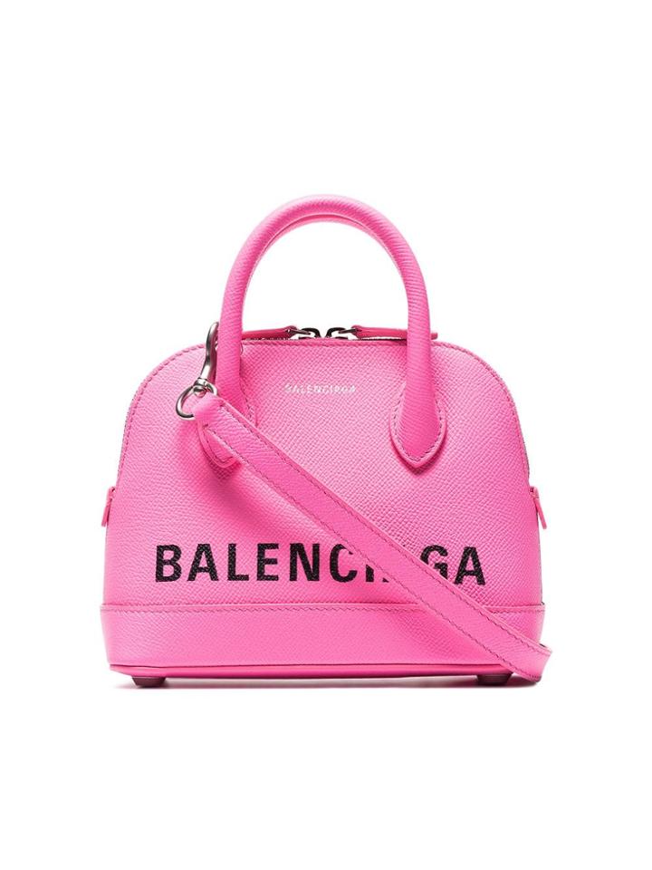 Balenciaga Fluorescent Pink Ville Xxs Leather Tote