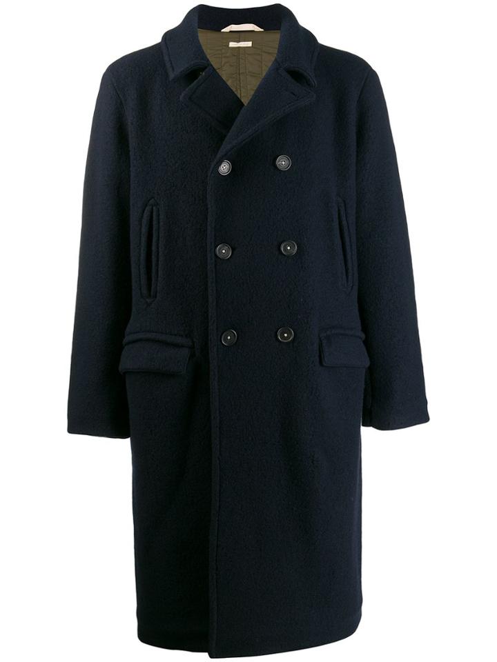 Massimo Alba Double-breasted Midi Coat - Blue