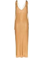 Esteban Cortazar Knitted Shoulder Tie Dress - Neutrals