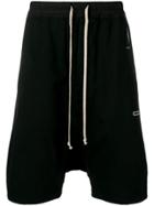 Rick Owens Drkshdw Drop-crotch Drawstring Shorts - Black
