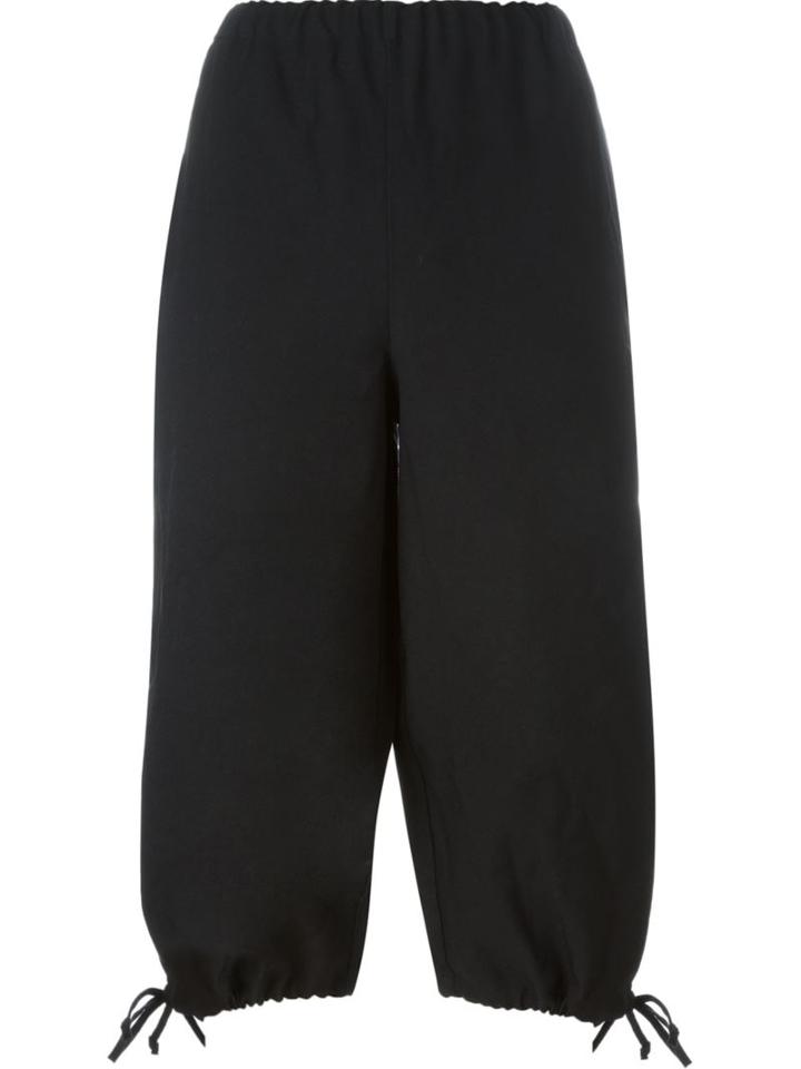 Comme Des Garçons Girl Drawstring Hem Trousers, Size: M, Black, Polyester