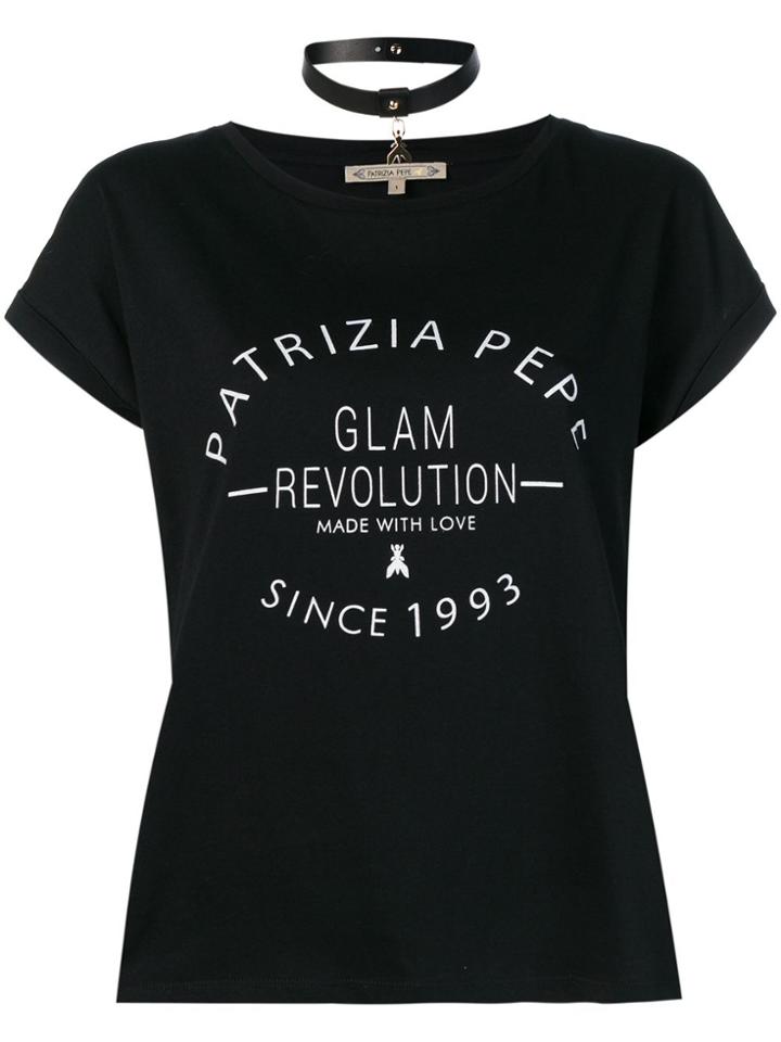 Patrizia Pepe Logo Print T-shirt - Black