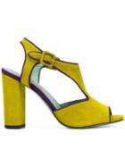 Paola D'arcano Contrast Open-toe Sandals - Yellow & Orange