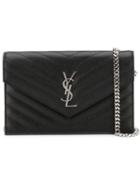 Saint Laurent 'monogram' Crossbody Bag, Women's, Black, Leather/calf Leather