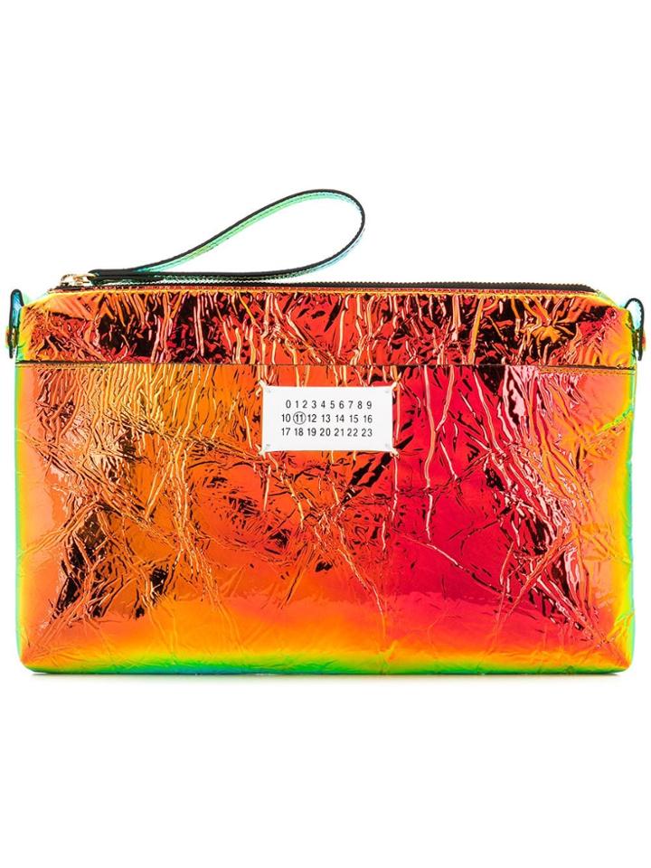Maison Margiela Crinkled Neon Clutch - Green