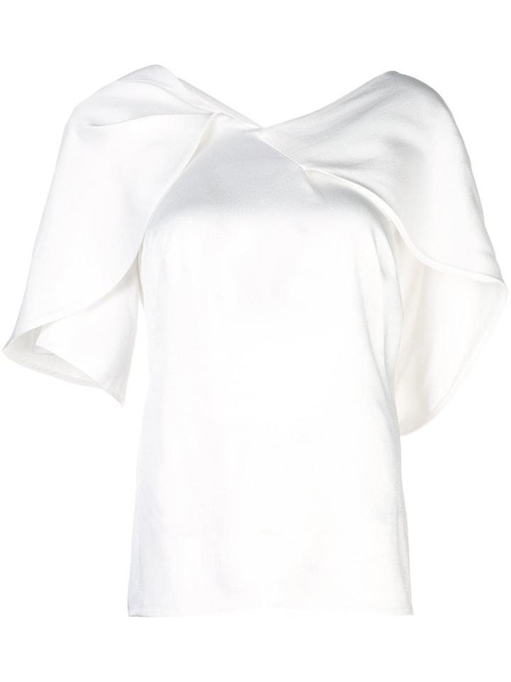 Peter Pilotto Satin Asymmetric Top - White