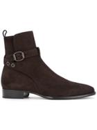 Jimmy Choo Buckle Strap Boots - Brown