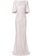 Talbot Runhof Fishtail Gown - Pink & Purple
