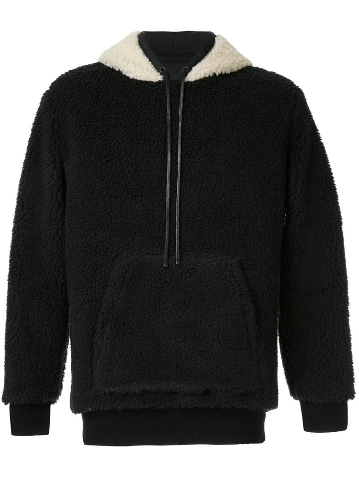 3.1 Phillip Lim Faux Shearling Hoodie - Black