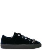 Alberto Fermani Embellished Velvet Sneakers - Blue