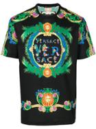 Versace Signature Printed T-shirt - Black