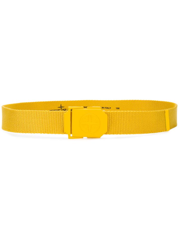 Stone Island Classic Buckled Belt - Yellow & Orange