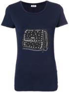 Liu Jo Embellished Bag Print T-shirt - Blue