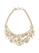 Marchesa Notte Faux Pearl And Crystal Collar - Yellow