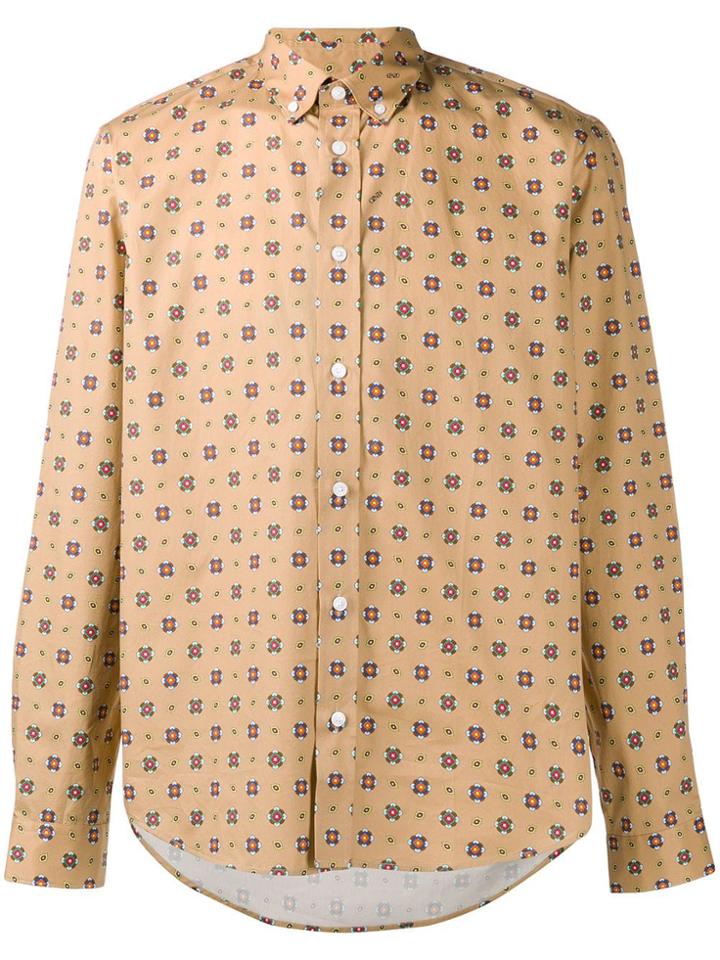 Kenzo Embroidered Long-sleeve Shirt - Neutrals