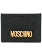 Moschino Logo Plaque Card Holder - Black