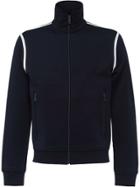 Prada Cotton Jersey Zip Sweatshirt - Blue