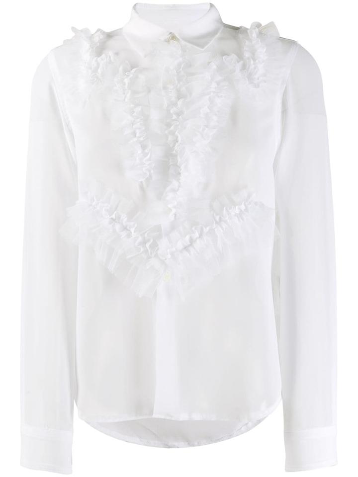 Comme Des Garçons Ruffle-trim Blouse - White