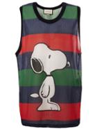 Gucci - Mesh Tank With Snoopy Print - Men - Cotton/polyester - M, Cotton/polyester