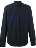 Ami Alexandre Mattiussi Contrast Stripe Shirt, Men's, Size: 39, Black, Cotton/wool