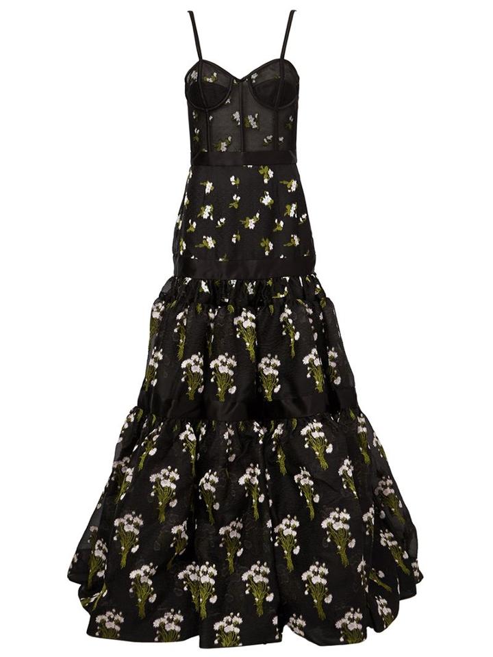 Alexander Mcqueen Tiered Violet Bustier Evening Dress