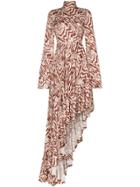 Solace London Marlee Patterned Asymmetric Maxi Dress - Multicolour