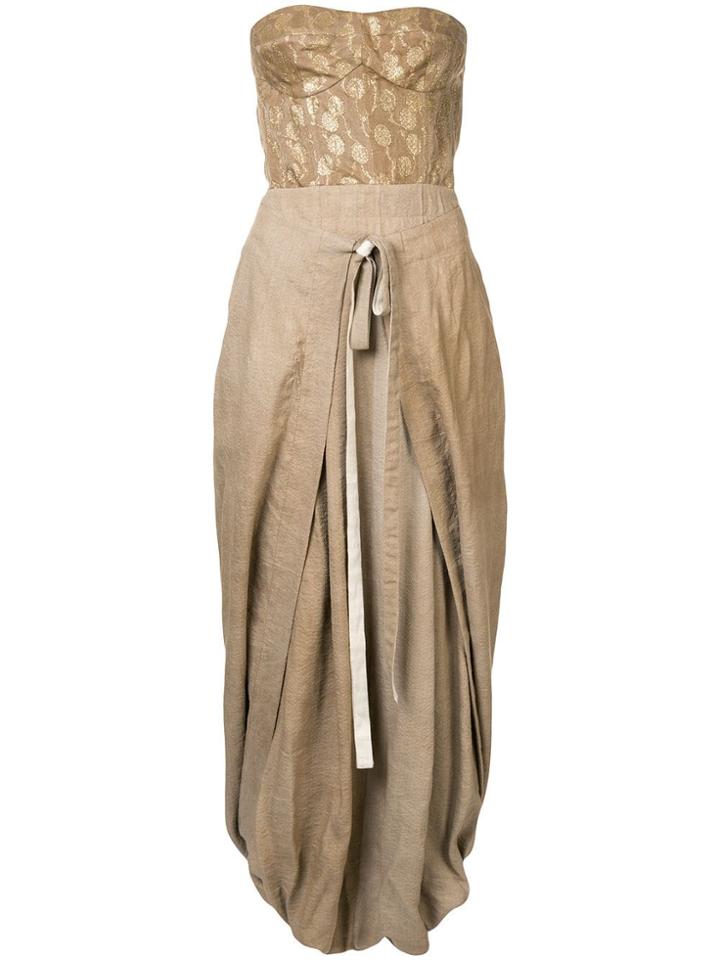 Uma Wang Double Layer Dress - Brown