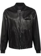 Prada Reversible Nappa Leather Bomber Jacket - Black