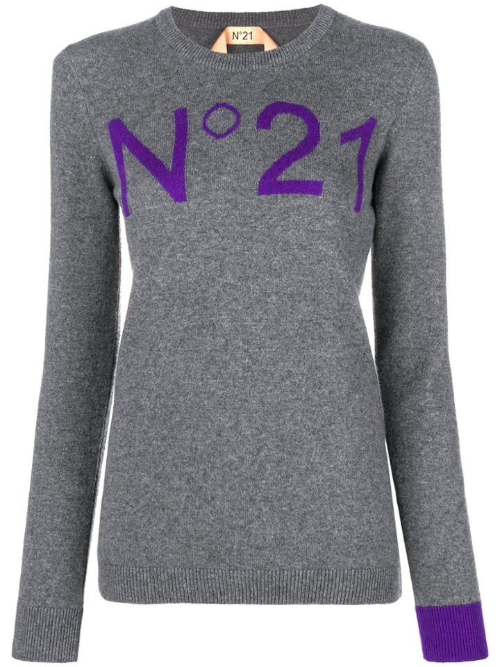 No21 Cashmere Sweatshirt - Grey