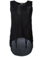 Murmur 'oblique' Tank Top, Women's, Size: Xs, Black, Cotton/polyester