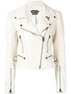 Tom Ford Leather Biker Jacket - White