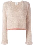 Forte Forte V-neck Jumper, Women's, Size: 0, Nude/neutrals, Polyamide/cashmere/alpaca/virgin Wool