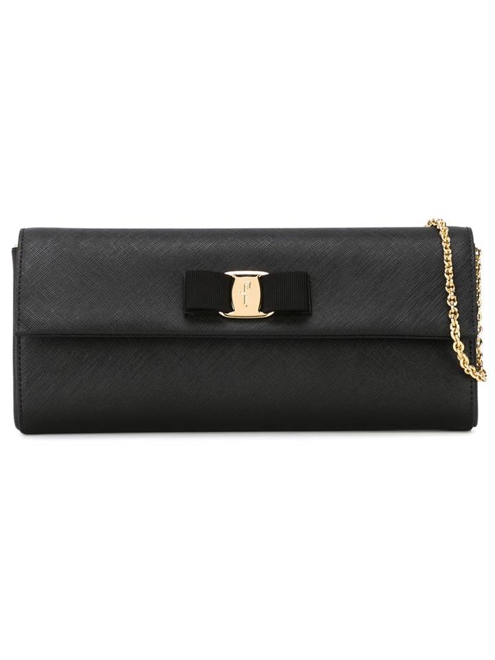 Salvatore Ferragamo 'vara' Clutch, Women's, Black