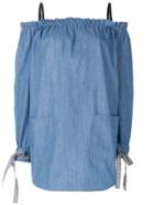 Miu Miu Off-the-shoulder Dress - Blue