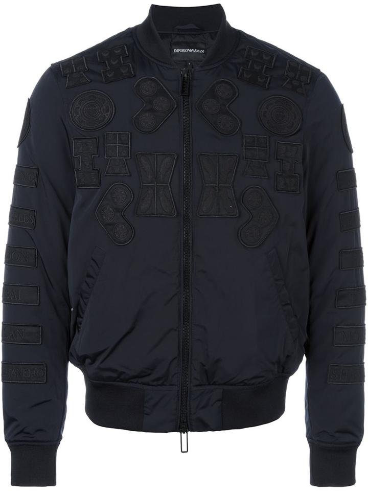 Emporio Armani Patch Detail Bomber Jacket