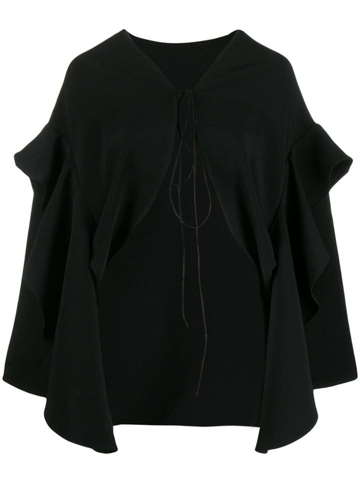 Robert Wun Ruffled Jacket - Black