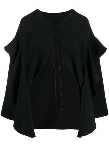 Robert Wun Ruffled Jacket - Black