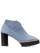 Repetto Block Heel Lace-up Boots - Blue