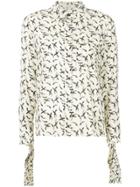 Aeron Feather Print Shirt - White
