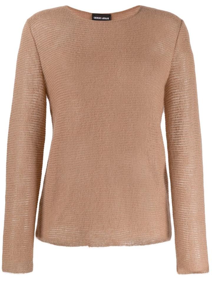 Giorgio Armani Long-sleeved Jumper - Neutrals