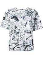 Mm6 Maison Margiela Creased Foil Print T-shirt - White
