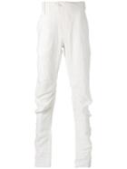 Lost & Found Ria Dunn - Pleat Seam Tapered Trousers - Men - Cotton/hemp - M, White, Cotton/hemp
