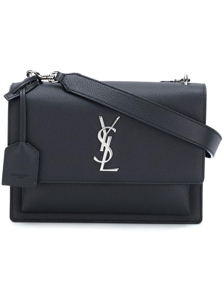 Saint Laurent Medium 'sunset Monogram' Satchel, Women's, Black